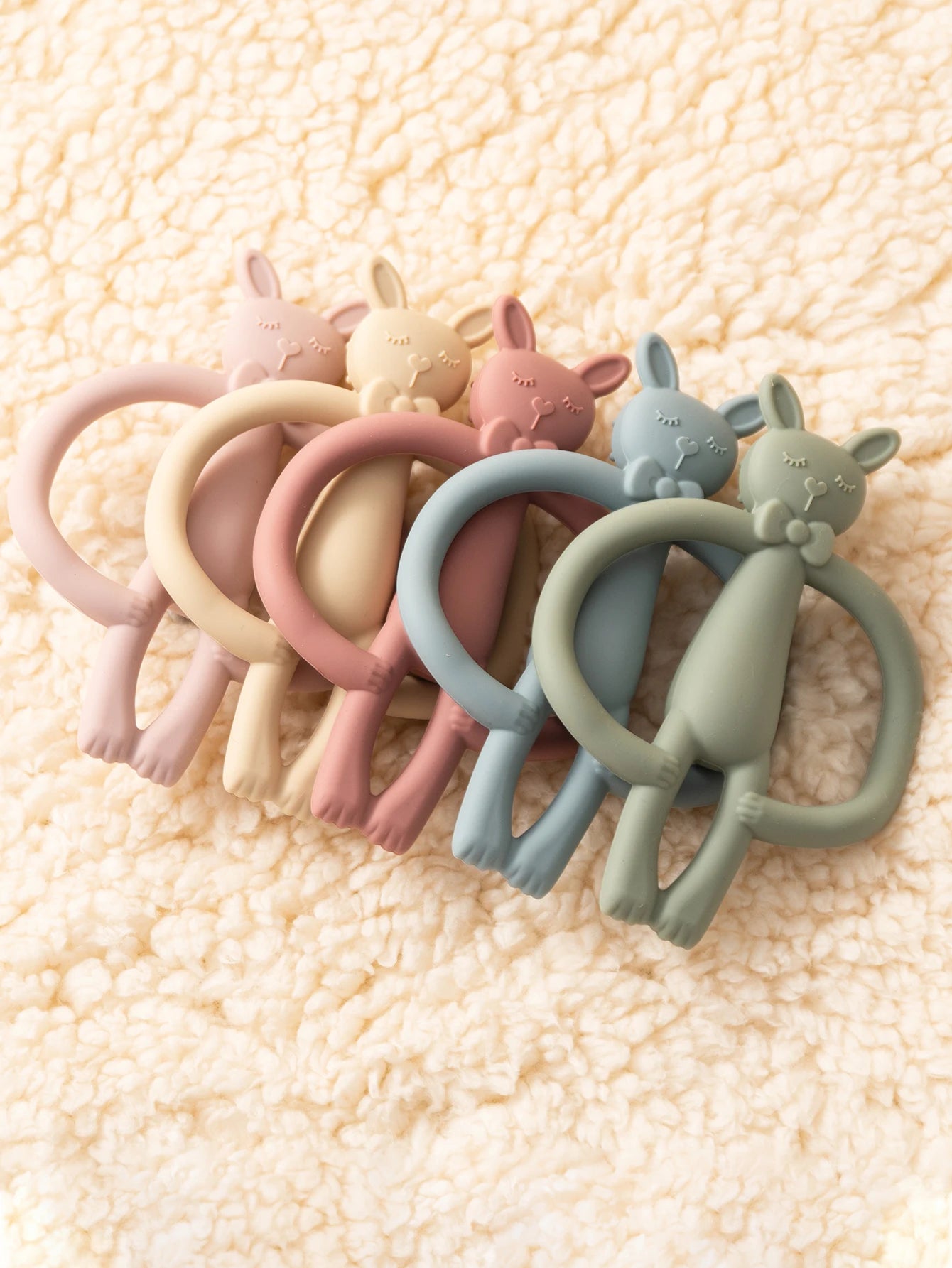 Soft Silicone Bunny Teething Ring
